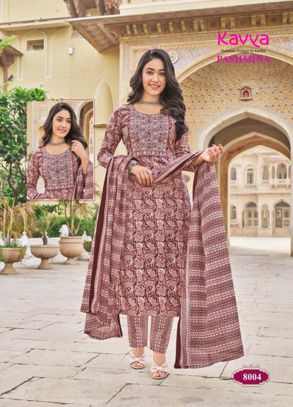 Kavya Pashmina Vol 8 Cotton Kurti Pant With Dupatta Collection