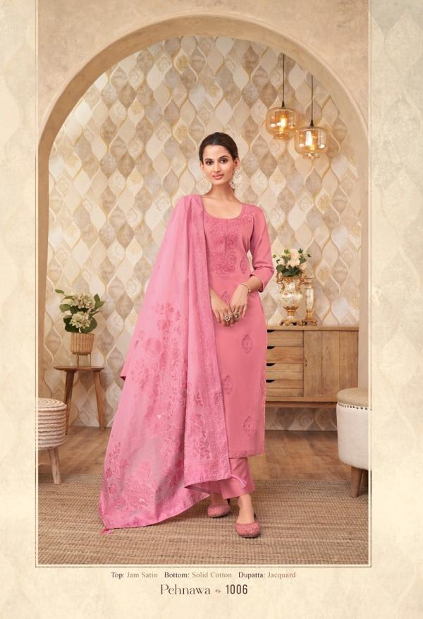 Lctm Leela Pehnawa Jam Satin Dress Material Collection