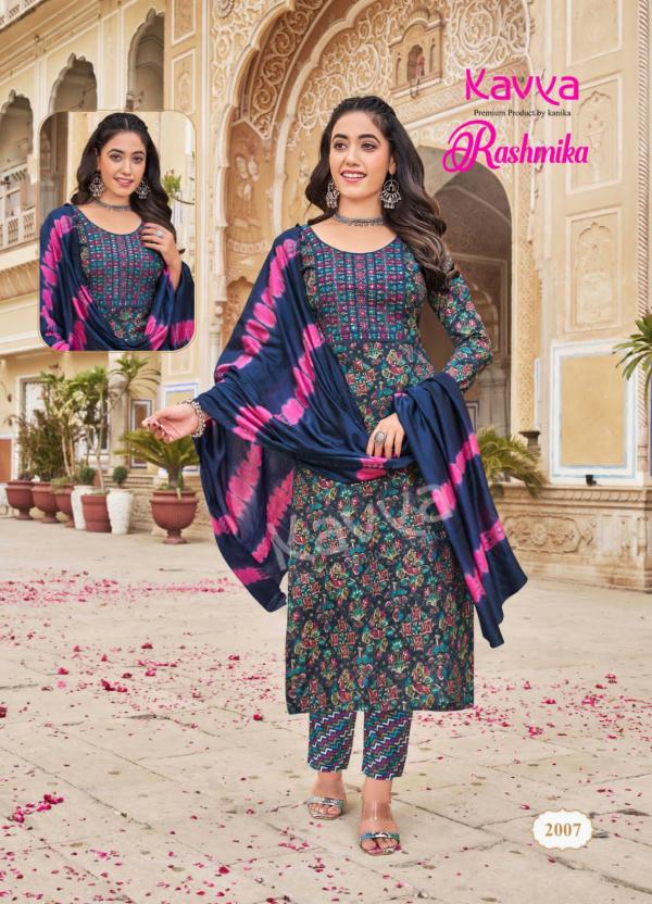 Kavya Rashmika Vol 02 Rayon Kurti Pant With Dupatta Collection