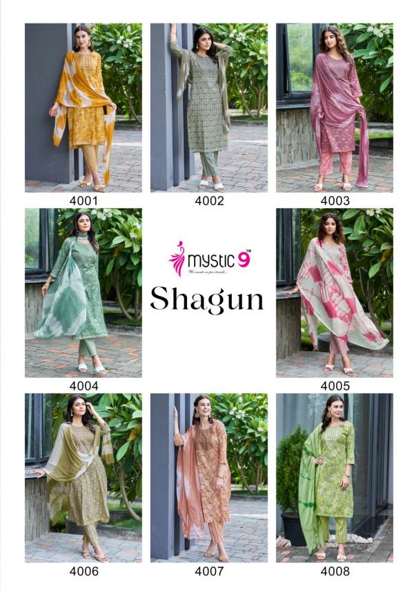 Mystic 9 Shagun Vol 4 Rayon Printed Ready Made Collection