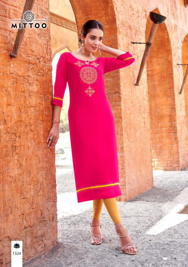 Mittoo Palak Vol 38 Rayon Embroidered Kurti Collection