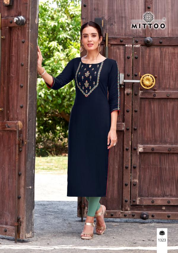 Mittoo Palak Vol 38 Rayon Embroidered Kurti Collection