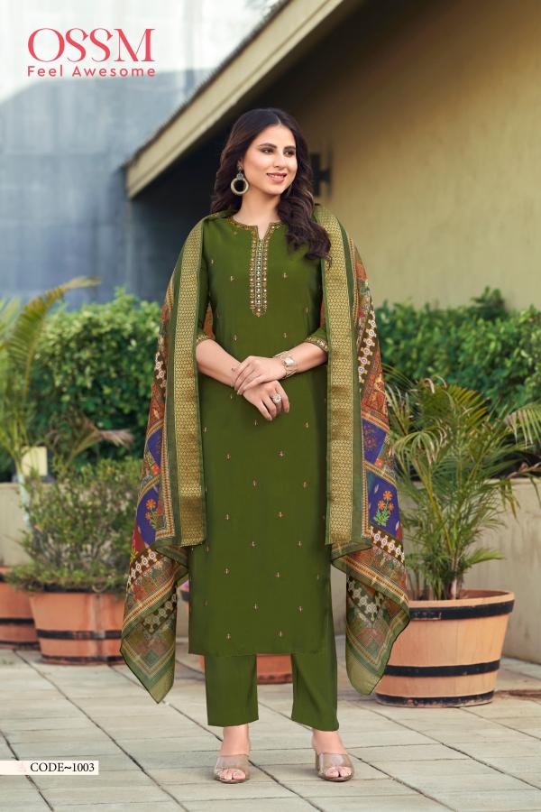 Ossm Mohey Series 1001 Fancy Kurti Bottom With Dupatta