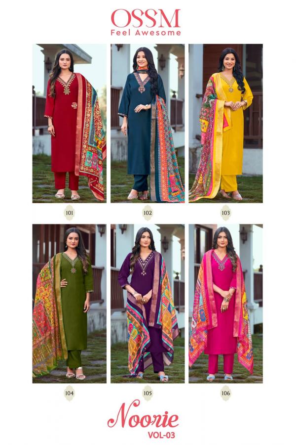 Ossm Noorie Vol 3 Viscose Top Bottom With Dupatta Collection