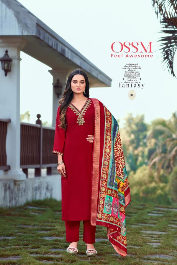 Ossm Noorie Vol 3 Viscose Top Bottom With Dupatta Collection