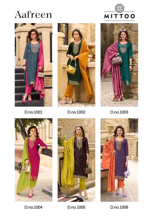 Mittoo Aafreen Fancy Kurti Pant With Dupatta Collection