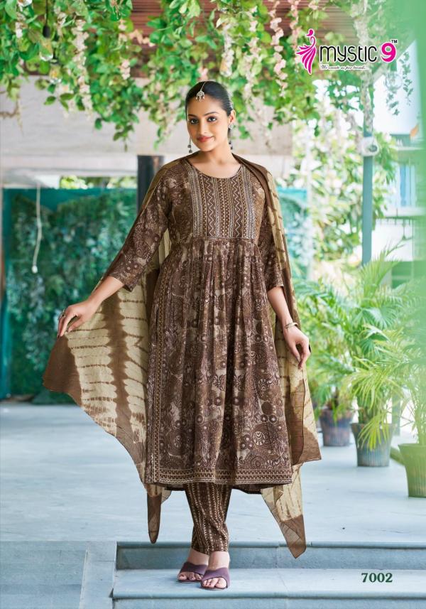 Mystic 9 Sara Vol 7 Rayon Kurti Bottom With Dupatta Collection