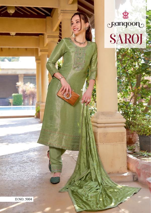 Rangoon Saroj Viscose Embroidery Kurti Bottom With Dupatta