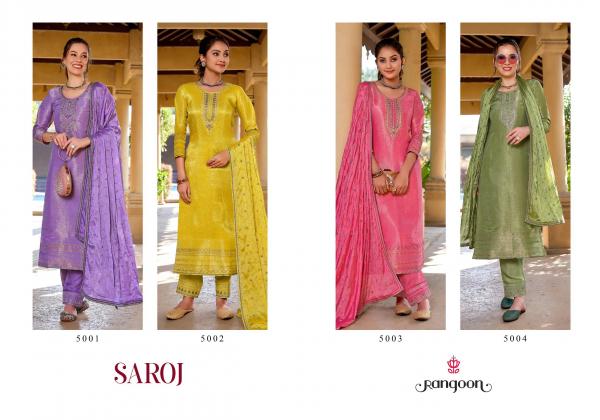 Rangoon Saroj Viscose Embroidery Kurti Bottom With Dupatta