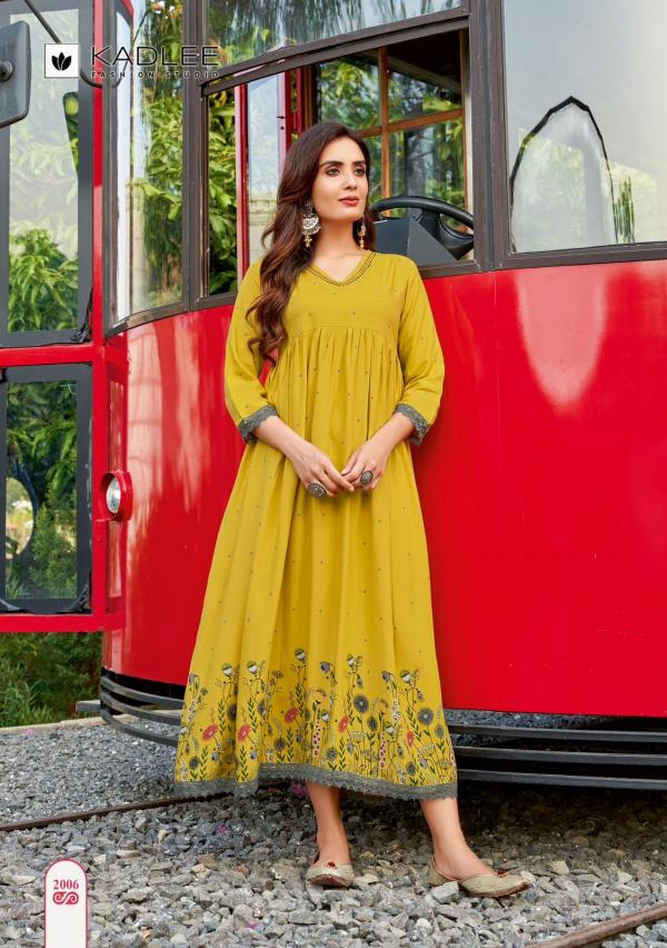 Kadlee Infinity Fancy Rayon Printed Kurti Collection