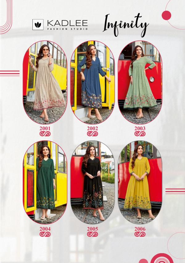 Kadlee Infinity Fancy Rayon Printed Kurti Collection