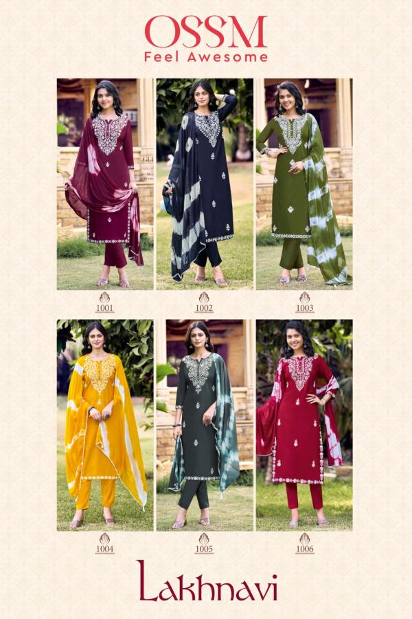 Ossm Lakhnavi Rayon Kurti Bottom With Dupatta Collection