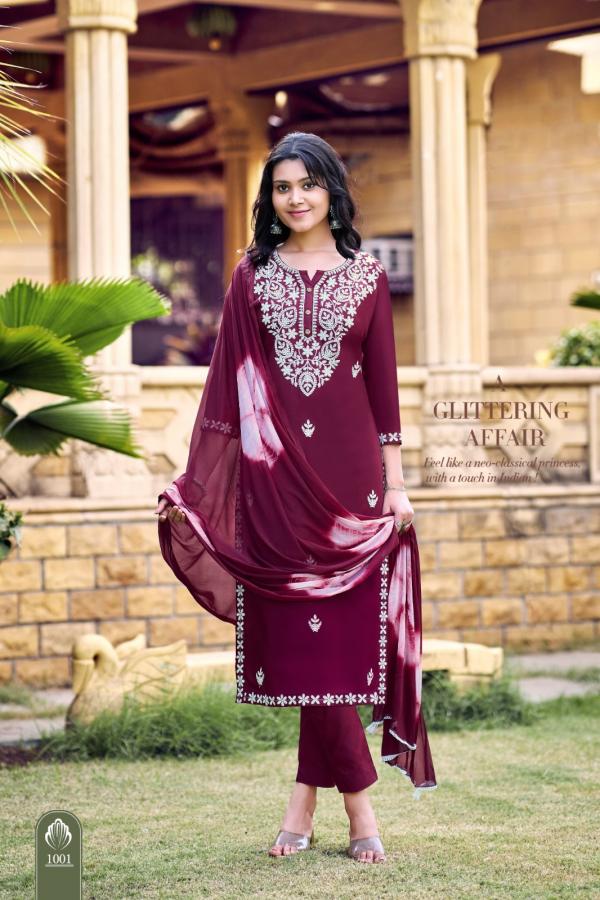 Ossm Lakhnavi Rayon Kurti Bottom With Dupatta Collection