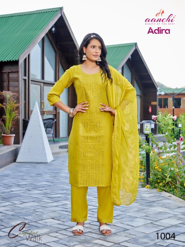 Aanchi Adira Roman Silk Kurti Bottom With Dupatta Collection