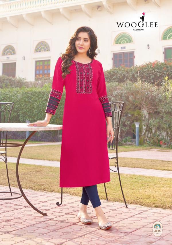 Wooglee Salonee Vol 6 Fancy Rayon Kurti Collection