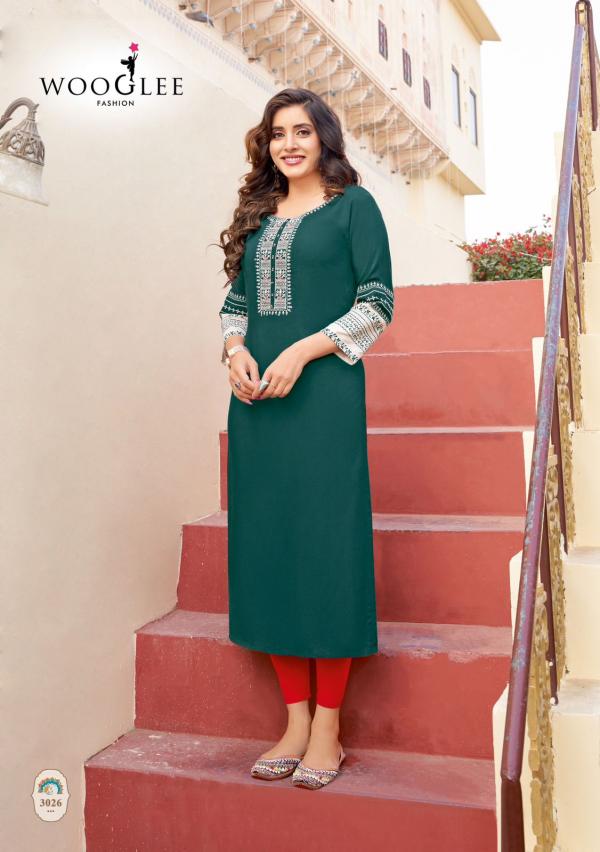 Wooglee Salonee Vol 6 Fancy Rayon Kurti Collection