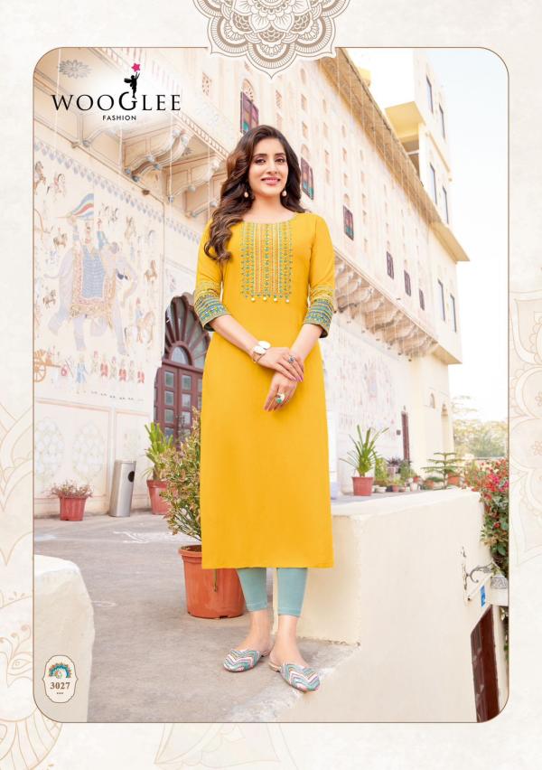 Wooglee Salonee Vol 6 Fancy Rayon Kurti Collection