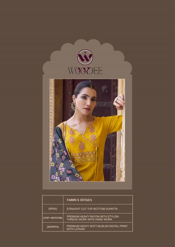 Woodee Golden Pearl Vol 1 Rayon Kurti Bottom With Dupatta