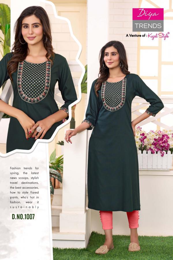 Casual Diary By Diya Trends Rayon Kurti Collection