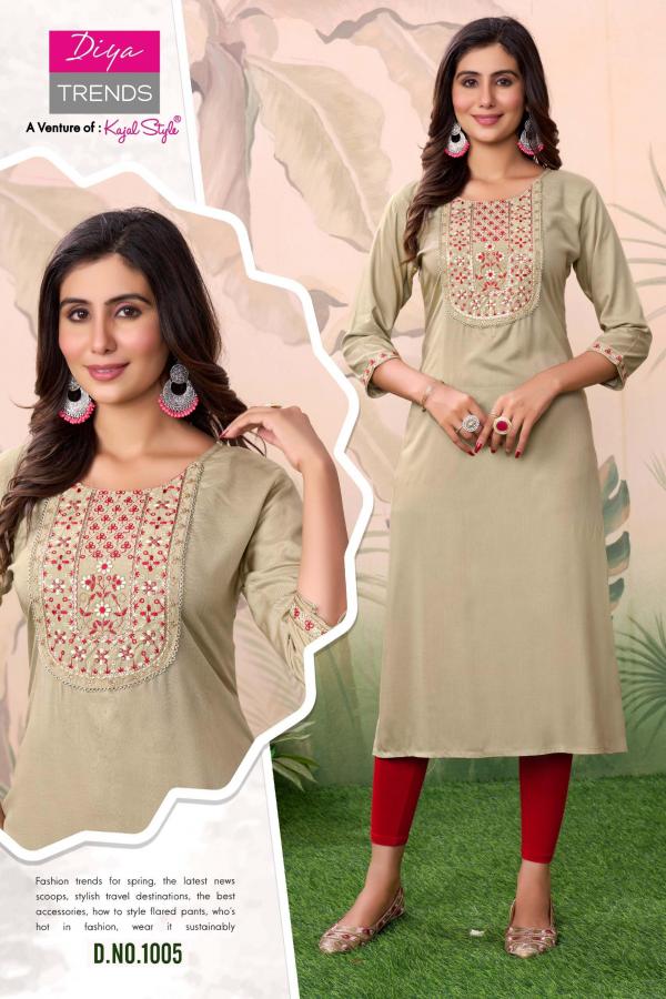 Casual Diary By Diya Trends Rayon Kurti Collection