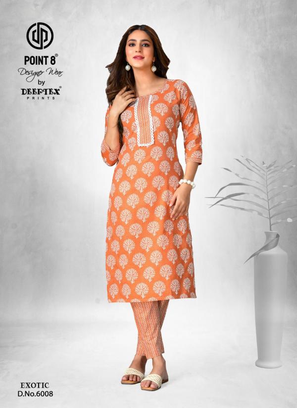 Deeptex Exotic Vol 6 Cotton Kurti With Bottom Collection