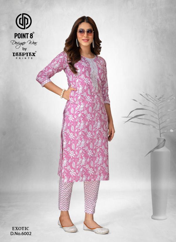 Deeptex Exotic Vol 6 Cotton Kurti With Bottom Collection