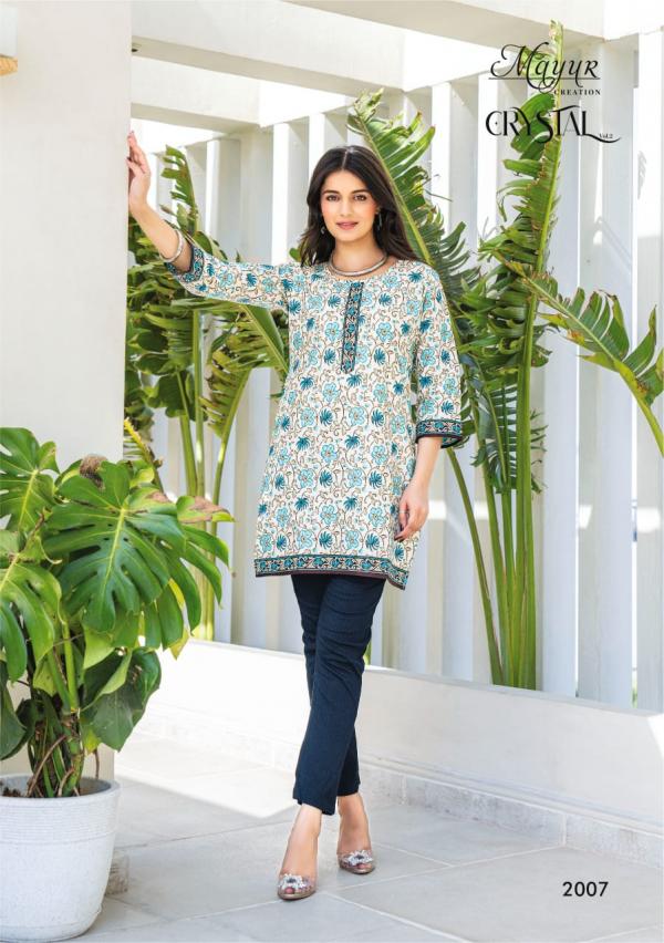 Mayur Crystal Vol 2 Fancy Printed Tunic Top Collection