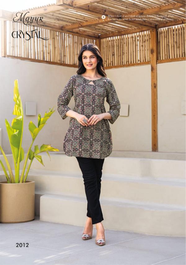 Mayur Crystal Vol 2 Fancy Printed Tunic Top Collection