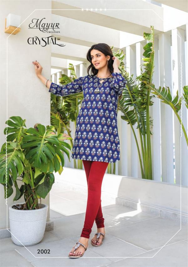 Mayur Crystal Vol 2 Fancy Printed Tunic Top Collection