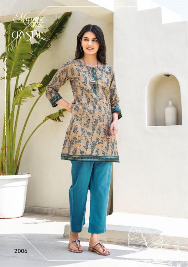 Mayur Crystal Vol 2 Fancy Printed Tunic Top Collection