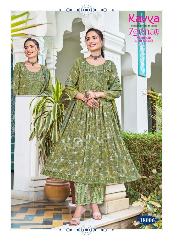 Kavya Zeenat Vol 18 Foil Printed Kurti Bottom With Dupatta