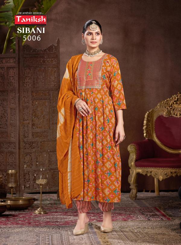 Taniksh Sibani Vol 5 Rayon Printed Kurti Bottom With Dupatta