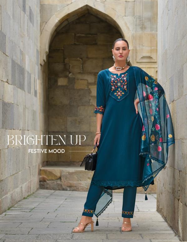 Lily And Lali Malvika Vol 2 Embroidered Top Botttom With Dupatta