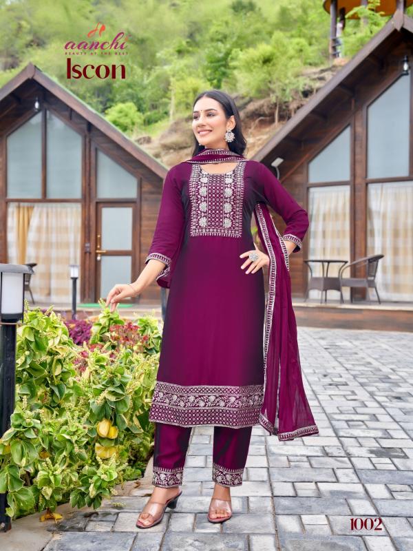 Aanchi Iscon Silk Kurti Bottom With Dupatta Collection