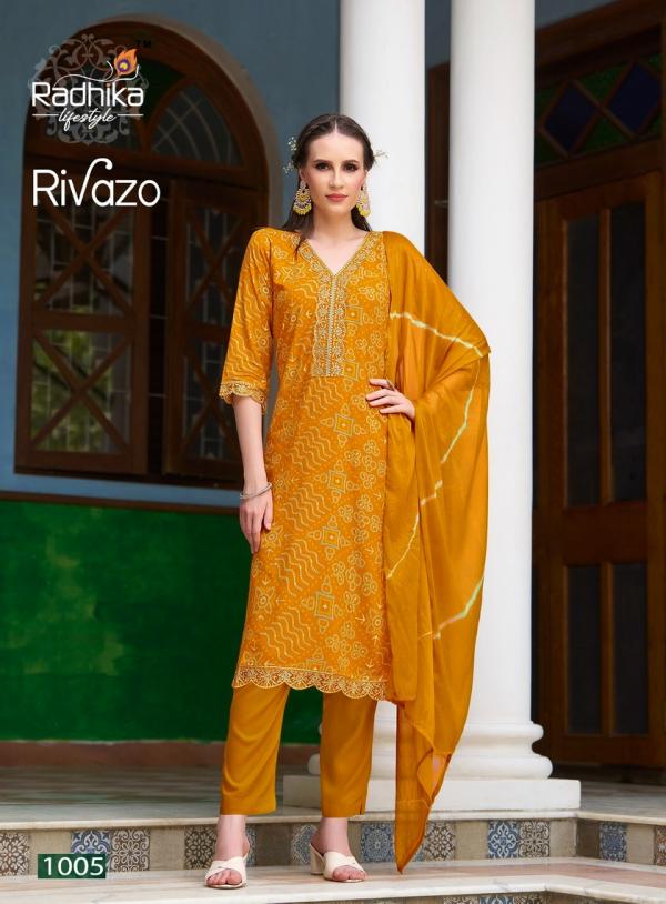 Radhika Rivazo Vol 1 Rayon Kurti Pant With Dupatta Collection