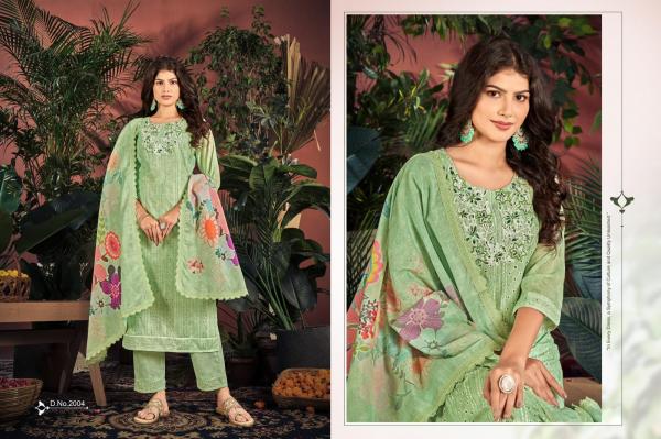 Isavasyam Cotton Chikan Applique Vol 2 Kurti Bottom With Dupatta