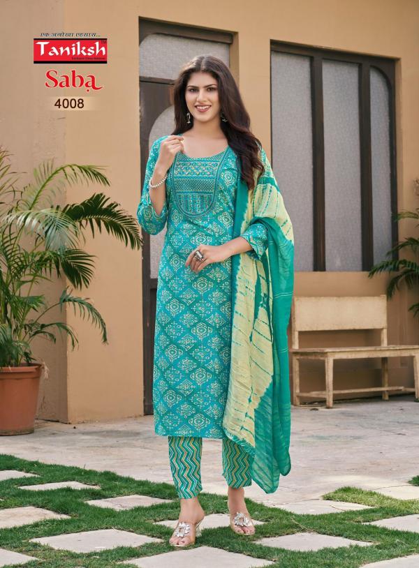 Taniksh Saba Vol 4 Rayon Foil Printed Kurti Bottom With Dupatta