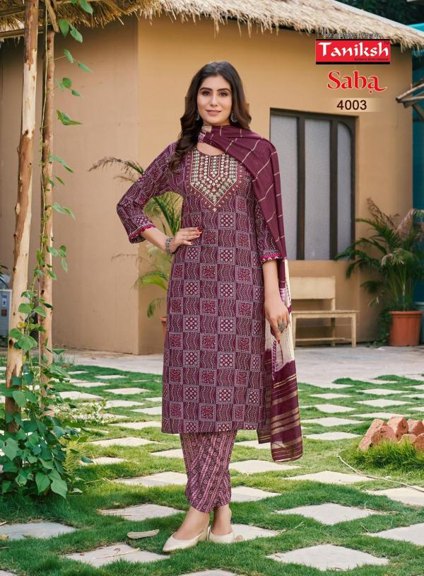 Taniksh Saba Vol 4 Rayon Foil Printed Kurti Bottom With Dupatta