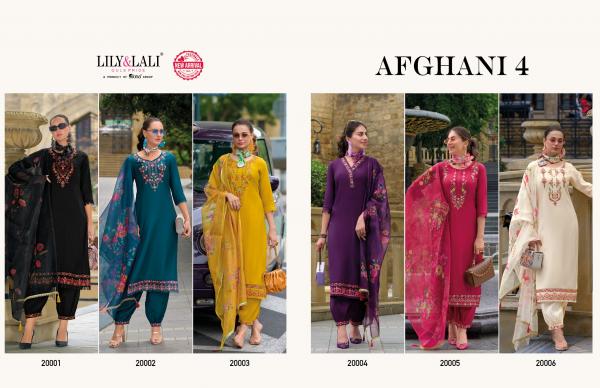 Lily And Lali Afghani Vol 4 Embroidered Readymade Dress Collection