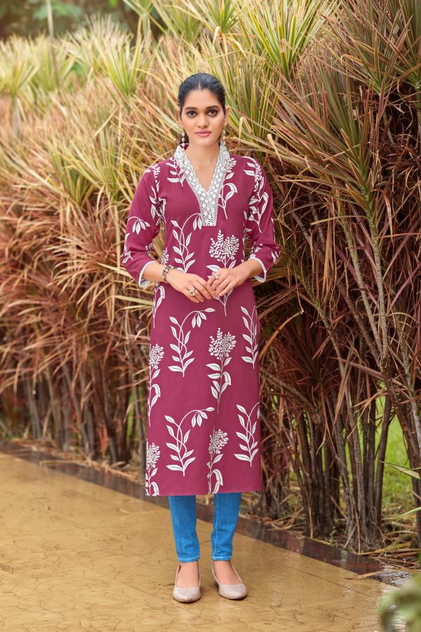 Tips And Tops Viana Rayon Printed Kurti Collection