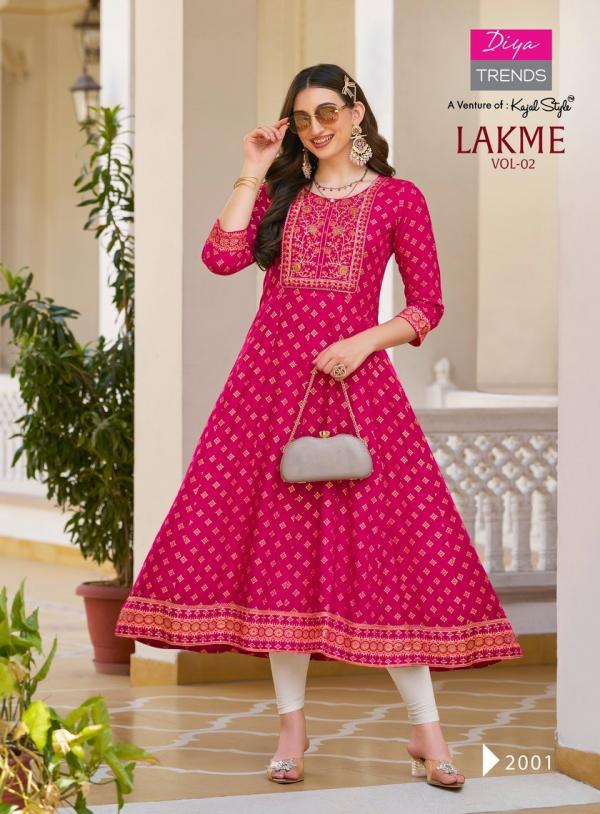 Lakme Vol 2 By Diya Trends Rayon Fancy Kurti Collection