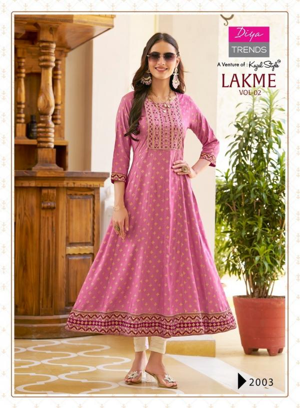 Lakme Vol 2 By Diya Trends Rayon Fancy Kurti Collection