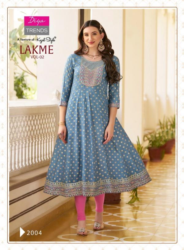 Lakme Vol 2 By Diya Trends Rayon Fancy Kurti Collection