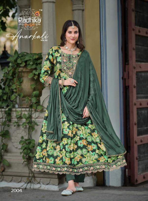 Radhika Anarkali Vol 2 Rayon Kurti Pant With Dupatta Collection