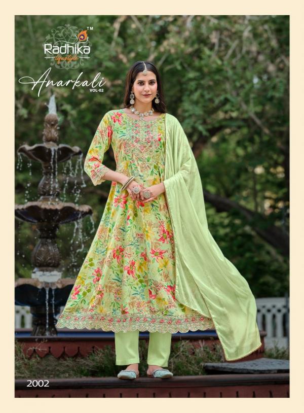 Radhika Anarkali Vol 2 Rayon Kurti Pant With Dupatta Collection