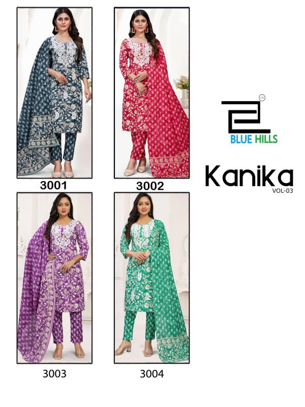 Blue Hills Kanika Vol 3 Top Bottom With Dupatta Collection