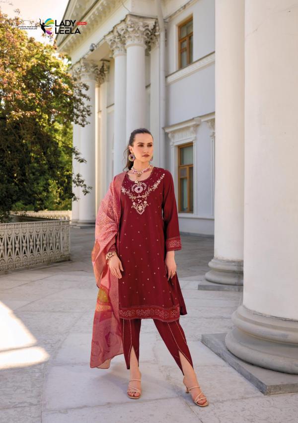 Lady Leela Tulips Vol 2 Viscose Kurti Pant With Dupatta Collection