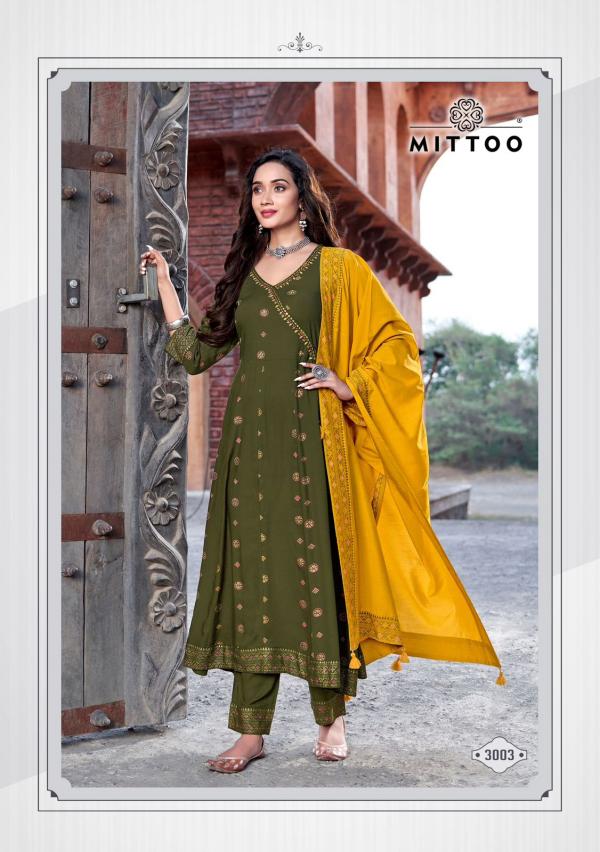 Mittoo Nafiza Rayon Slub Kurti Bottom With Dupatta Collection