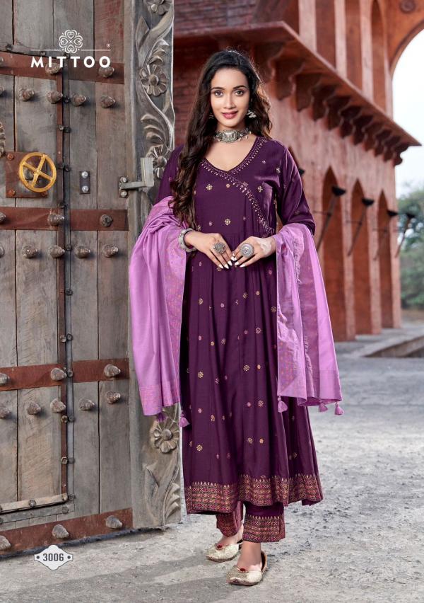 Mittoo Nafiza Rayon Slub Kurti Bottom With Dupatta Collection