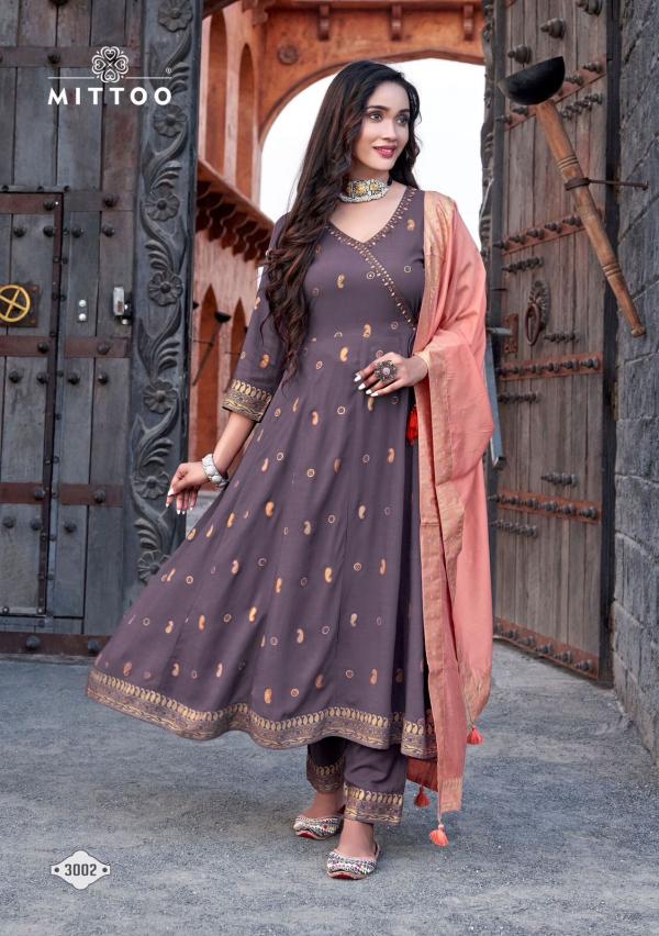 Mittoo Nafiza Rayon Slub Kurti Bottom With Dupatta Collection